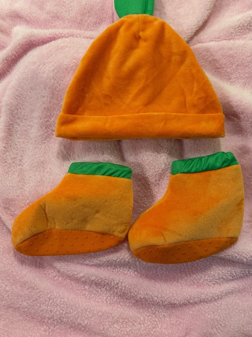 Spirit Infant Lil Pumpkin Costume - Orange & Black with Green Accents - Picture 5 of 5